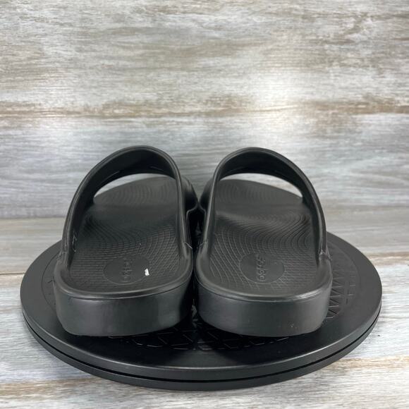 OOFOS Men's OOAHH Black Recovery Slide Sandals Size 10 - Picture 4 of 8